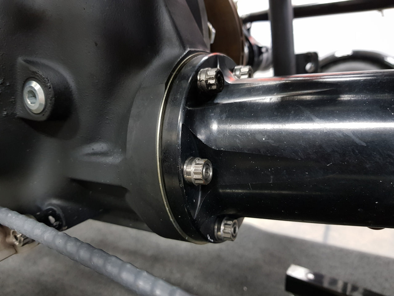 Sprintcar torque tube stud & titanium 1/2 socket nut kit