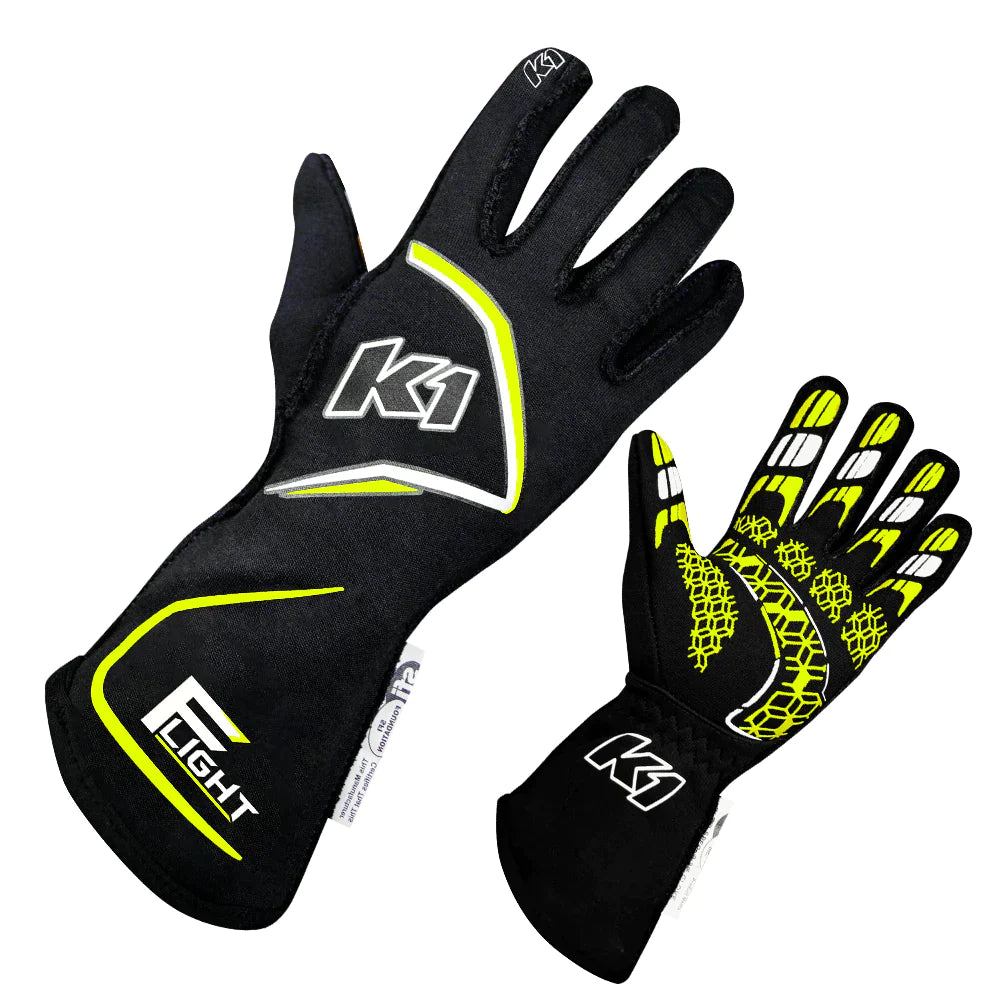Flight Nomex FLO Yellow Race Gloves