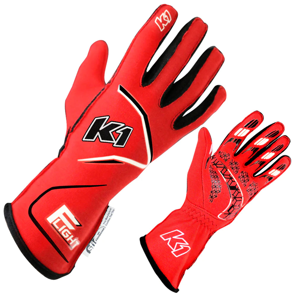 Flight Nomex Red Race Gloves