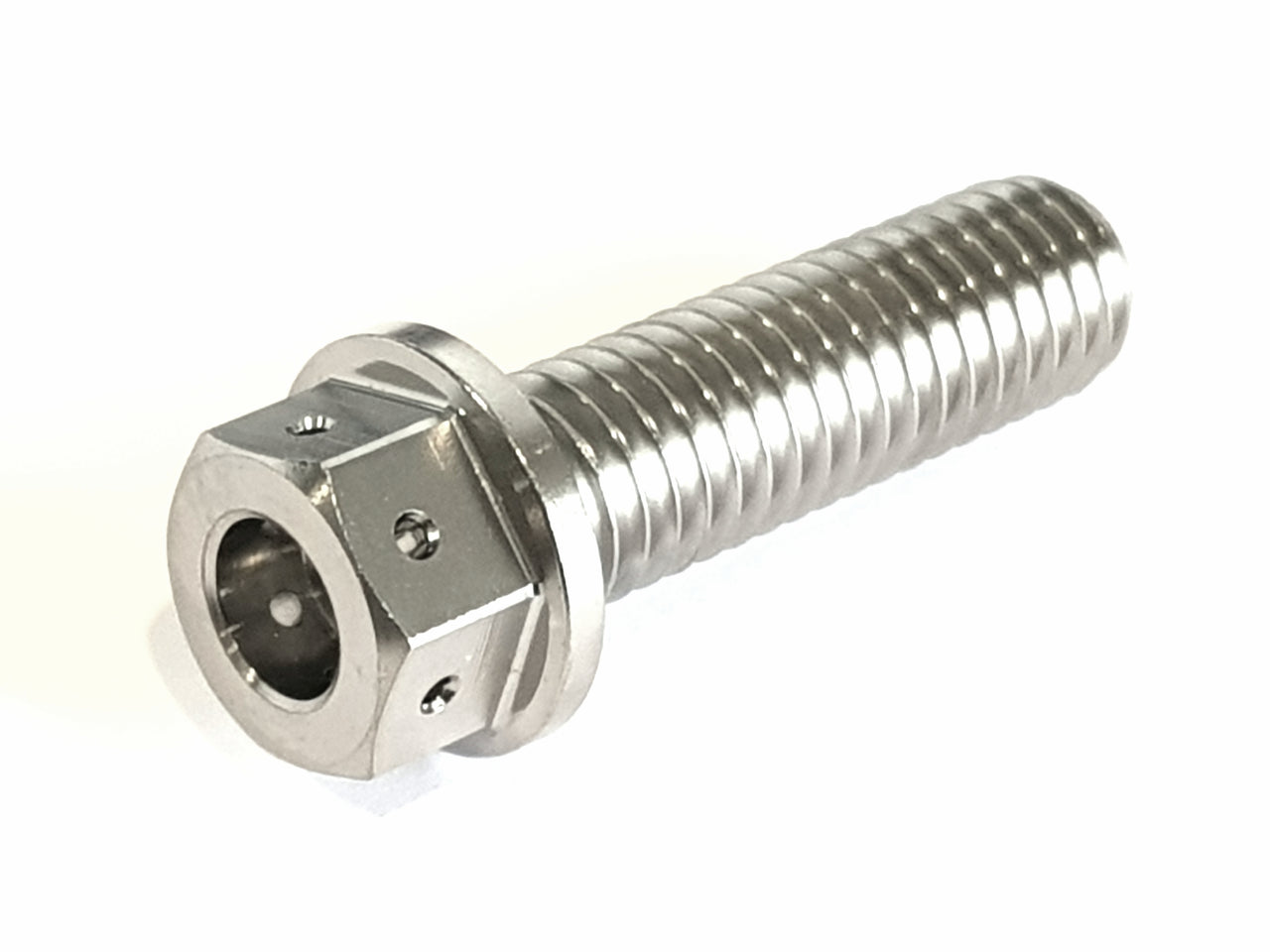 7/16 UNC 1.500" long reduced hex bolt with holes drilled